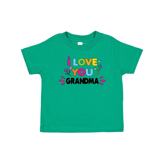 Inktastic I Love You Grandma with Flowers Girls Baby T-Shirt