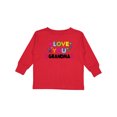 thumbnail image 1 of Inktastic I Love You Grandma with Flowers Girls Long Sleeve Toddler T-Shirt, 1 of 5