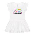 thumbnail image 1 of Inktastic I Love You Grandma with Flowers Girls Toddler Dress, 1 of 5