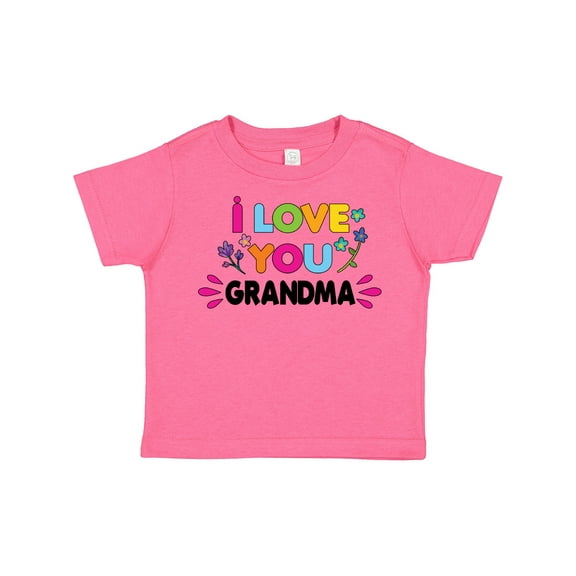 Inktastic I Love You Grandma with Flowers Girls Toddler T-Shirt