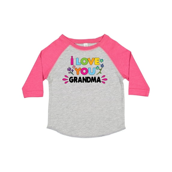 Inktastic I Love You Grandma with Flowers Girls Toddler T-Shirt