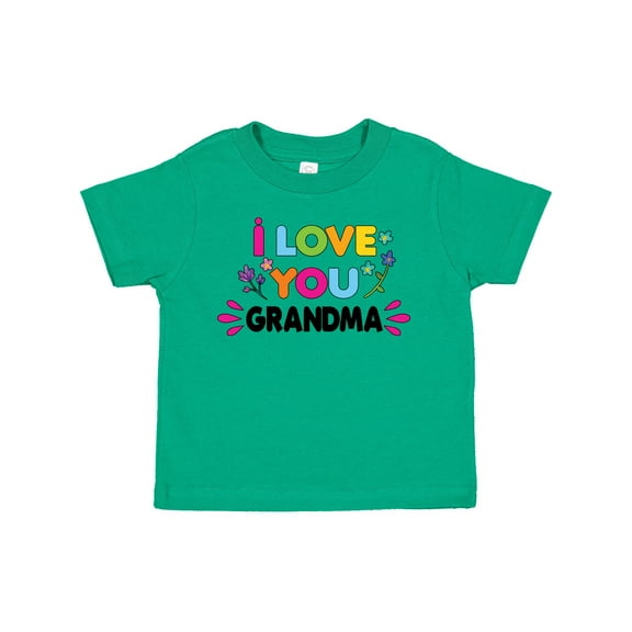 Inktastic I Love You Grandma with Flowers Girls Toddler T-Shirt