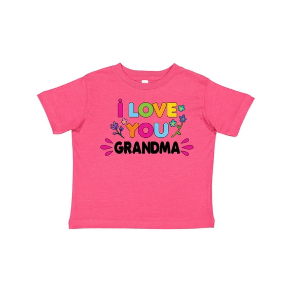 Inktastic I Love You Grandma with Flowers Girls Toddler T-Shirt