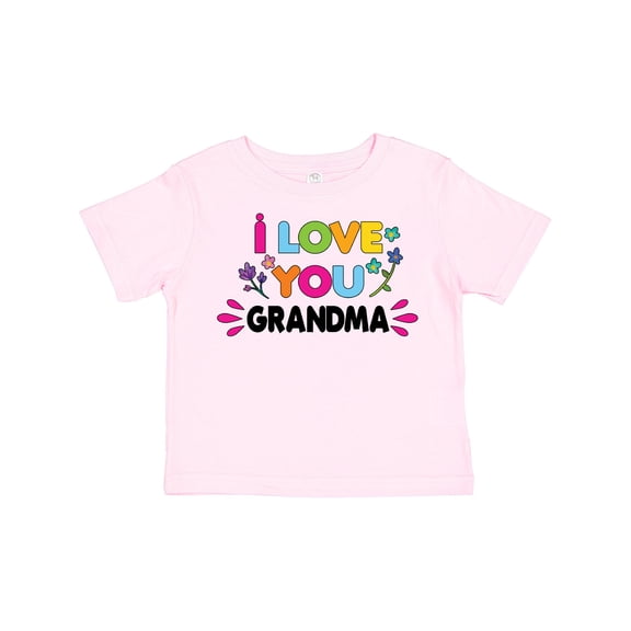 Inktastic I Love You Grandma with Flowers Girls Toddler T-Shirt