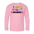 thumbnail image 1 of Inktastic I Love You Grandma with Flowers Long Sleeve Youth T-Shirt, 1 of 5