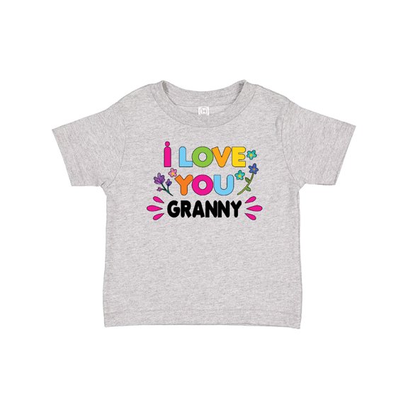 Inktastic I Love You Granny with Flowers Girls Baby T-Shirt