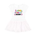 thumbnail image 1 of Inktastic I Love You Granny with Flowers Girls Toddler Dress, 1 of 4