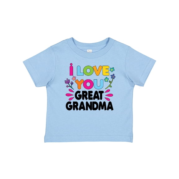 Inktastic I Love You Great Grandma with Flowers Girls Baby T-Shirt