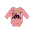 thumbnail image 1 of Inktastic I Love You Great Grandma with Flowers Girls Long Sleeve Baby Bodysuit, 1 of 5