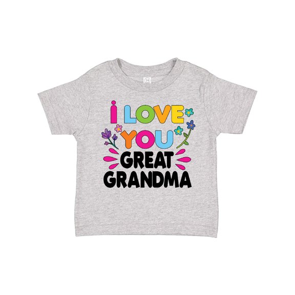 Inktastic I Love You Great Grandma with Flowers Girls Toddler T-Shirt