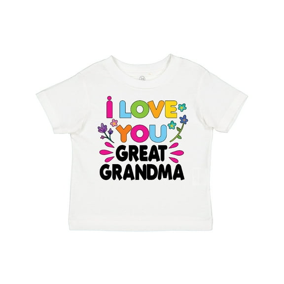 Inktastic I Love You Great Grandma with Flowers Girls Toddler T-Shirt