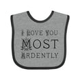 thumbnail image 1 of Inktastic I Love You Most Ardently Girls Baby Bib, 1 of 4
