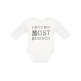 thumbnail image 1 of Inktastic I Love You Most Ardently Girls Long Sleeve Baby Bodysuit, 1 of 5