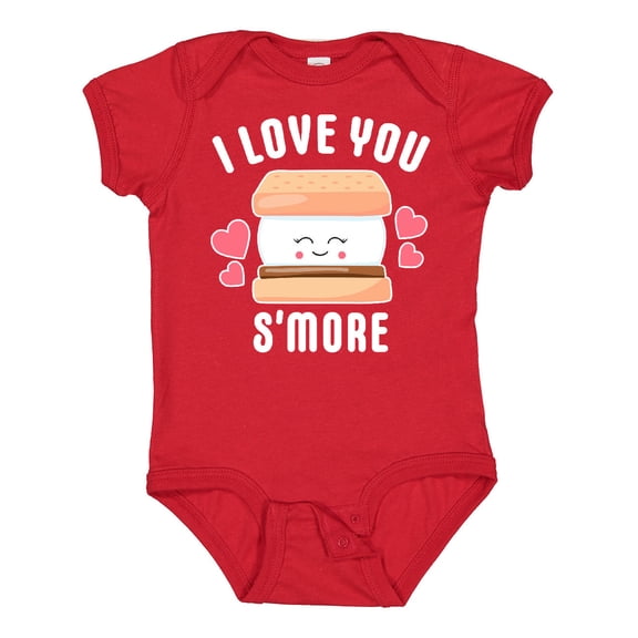 Inktastic I Love You Smore with Cute Food Valentine Girls Baby Bodysuit