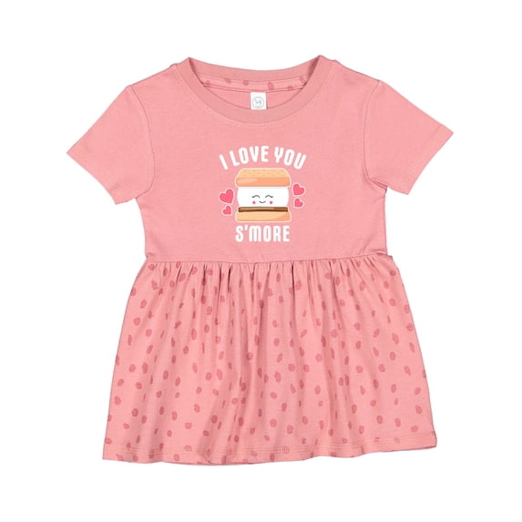 Inktastic I Love You Smore with Cute Food Valentine Girls Baby Dress