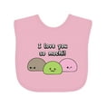 thumbnail image 1 of Inktastic I Love You So Mochi Boys or Girls Baby Bib, 1 of 4