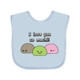 thumbnail image 1 of Inktastic I Love You So Mochi Boys or Girls Baby Bib, 1 of 4