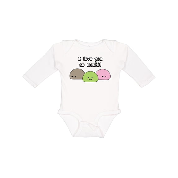 Inktastic I Love You So Mochi Boys or Girls Long Sleeve Baby Bodysuit