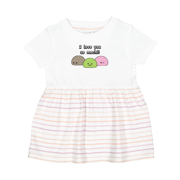 Inktastic I Love You So Mochi Girls Baby Dress