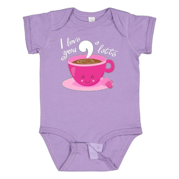 Inktastic I Love You a Latte Cute Valentine Coffee Pun Boys or Girls Baby Bodysuit
