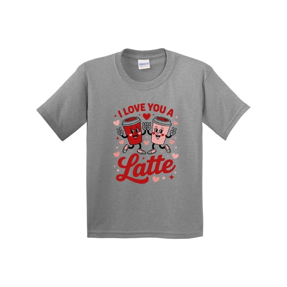 Inktastic I Love You a Latte Valentines Coffee Love Youth T-Shirt