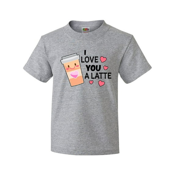 Inktastic I Love You a Latte with Coffee Cup Youth T-Shirt