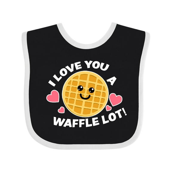 Inktastic I Love You a Waffle Lot with Cute Happy Waffle Boys or Girls Baby Bib