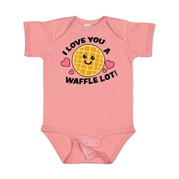Inktastic I Love You a Waffle Lot with Cute Happy Waffle Boys or Girls Baby Bodysuit