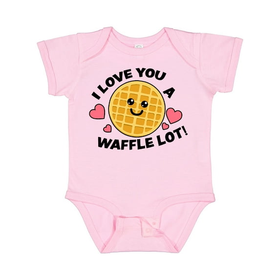 Inktastic I Love You a Waffle Lot with Cute Happy Waffle Boys or Girls Baby Bodysuit