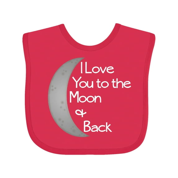 Inktastic I Love You to the Moon & Back. Boys or Girls Baby Bib