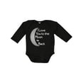 thumbnail image 1 of Inktastic I Love You to the Moon & Back. Boys or Girls Long Sleeve Baby Bodysuit, 1 of 5