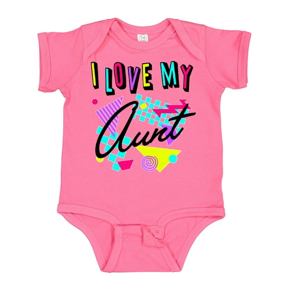 Inktastic I Love my Aunt- 80s retro style Boys or Girls Baby Bodysuit