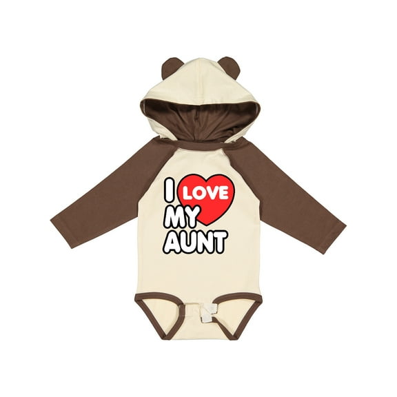 Inktastic I Love my Aunt Boys or Girls Long Sleeve Baby Bodysuit