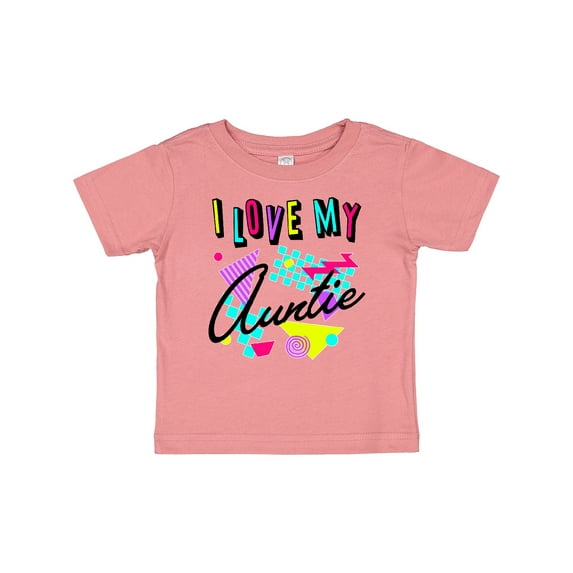 Inktastic I Love my Auntie- 80s retro style Boys or Girls Baby T-Shirt