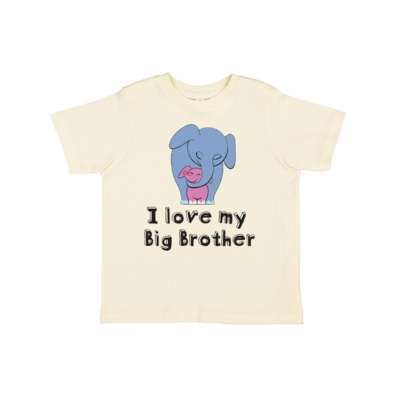 Inktastic I Love my Big Brother Elephant Blue Pink Girls Toddler T-Shirt