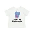 thumbnail image 1 of Inktastic I Love my Big Brother Elephant Blue Pink Girls Toddler T-Shirt, 1 of 5
