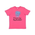 thumbnail image 1 of Inktastic I Love my Big Brother Elephant Blue Pink Youth T-Shirt, 1 of 5
