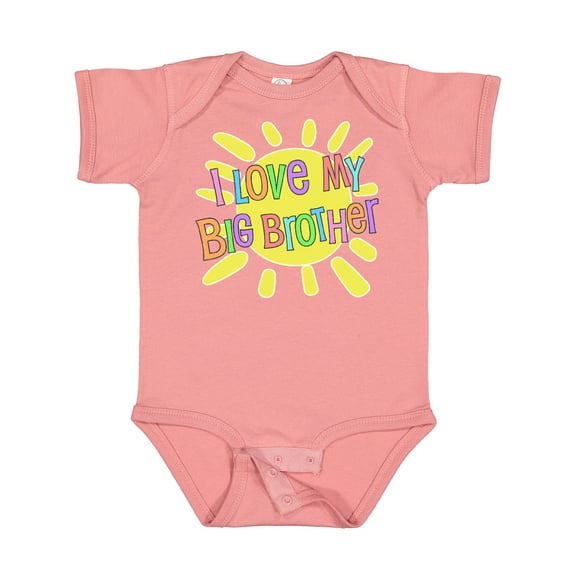 Inktastic I Love my Big Brother- sun and rainbow letters Boys or Girls Baby Bodysuit