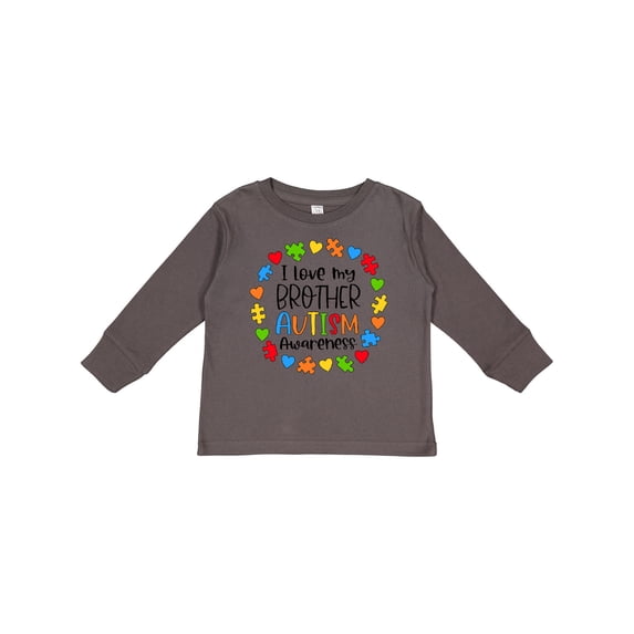 Inktastic I Love my Brother Autism Awareness Boys or Girls Long Sleeve Toddler T-Shirt