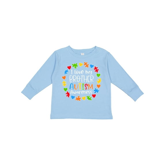 Inktastic I Love my Brother Autism Awareness Boys or Girls Long Sleeve Toddler T-Shirt