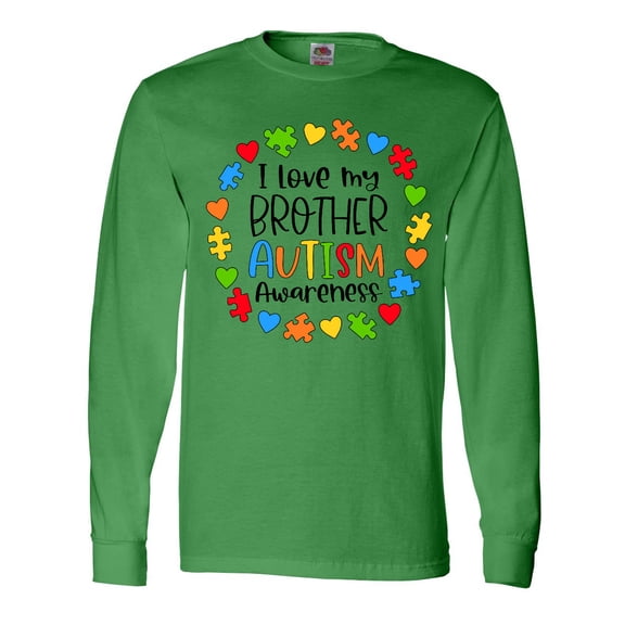 Inktastic I Love my Brother Autism Awareness Long Sleeve T-Shirt