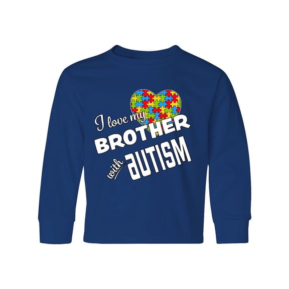Inktastic I Love my Brother with Autism Long Sleeve Youth T-Shirt