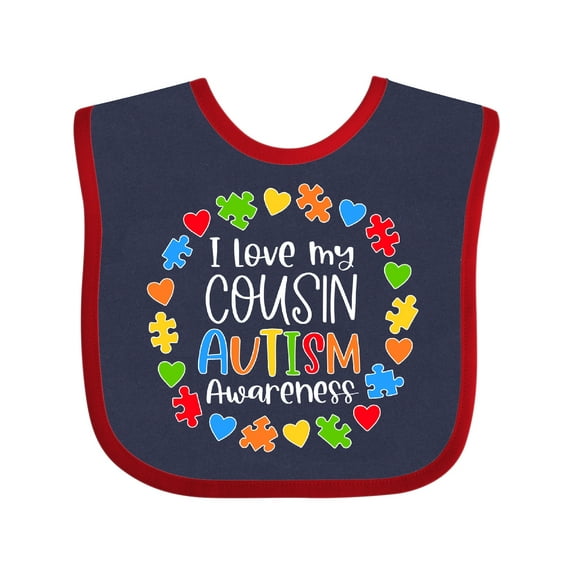 Inktastic I Love my Cousin Autism Awareness Boys or Girls Baby Bib