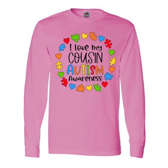 Inktastic I Love my Cousin Autism Awareness Long Sleeve T-Shirt