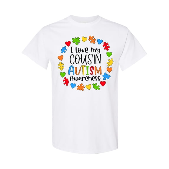 Inktastic I Love My Cousin Autism Awareness T-Shirt