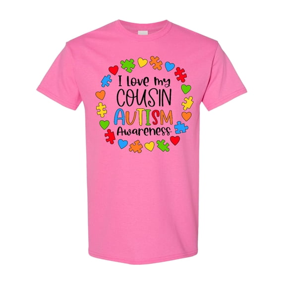 Inktastic I Love My Cousin Autism Awareness T-Shirt