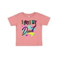 thumbnail image 1 of Inktastic I Love my Dad- 80s retro style Boys or Girls Baby T-Shirt, 1 of 5