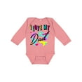 thumbnail image 1 of Inktastic I Love my Dad- 80s retro style Boys or Girls Long Sleeve Baby Bodysuit, 1 of 5