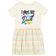 thumbnail image 1 of Inktastic I Love My Dad 80s Retro Style Girls Toddler Dress, 1 of 5