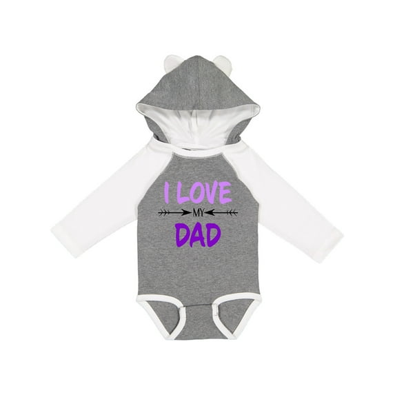 Inktastic I Love my Dad Fathers Day Boys or Girls Long Sleeve Baby Bodysuit